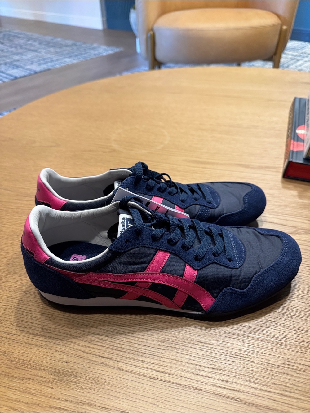 Onitsuka Tiger by Asics Navy and Pink Women's Sneakers - Picture 4 of 13